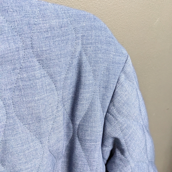 NWT Chambray Bomber Quilted Jacket - Picture 5 of 8